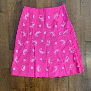 NWOT Jones New York sport pink embroidered skirt 4